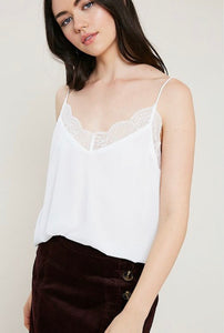 Jane Lace Cami Top in White